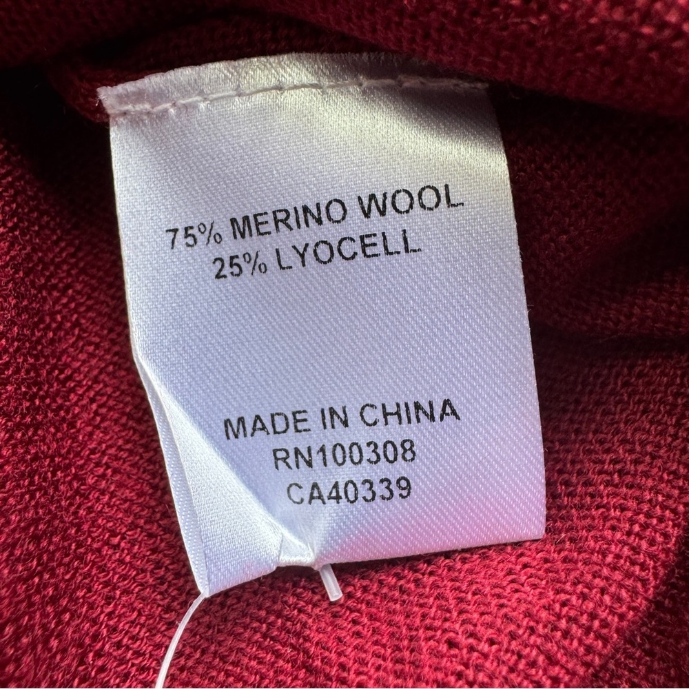 Peter Millar v-neck burgundy WOOL  sweater size XL NWT - Picture 10 of 11
